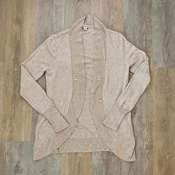 Merona Sweaters | Merona Curved Hem Cardigan Sweater | Color: Brown/Tan | Size: M | Keciadailey's Closet